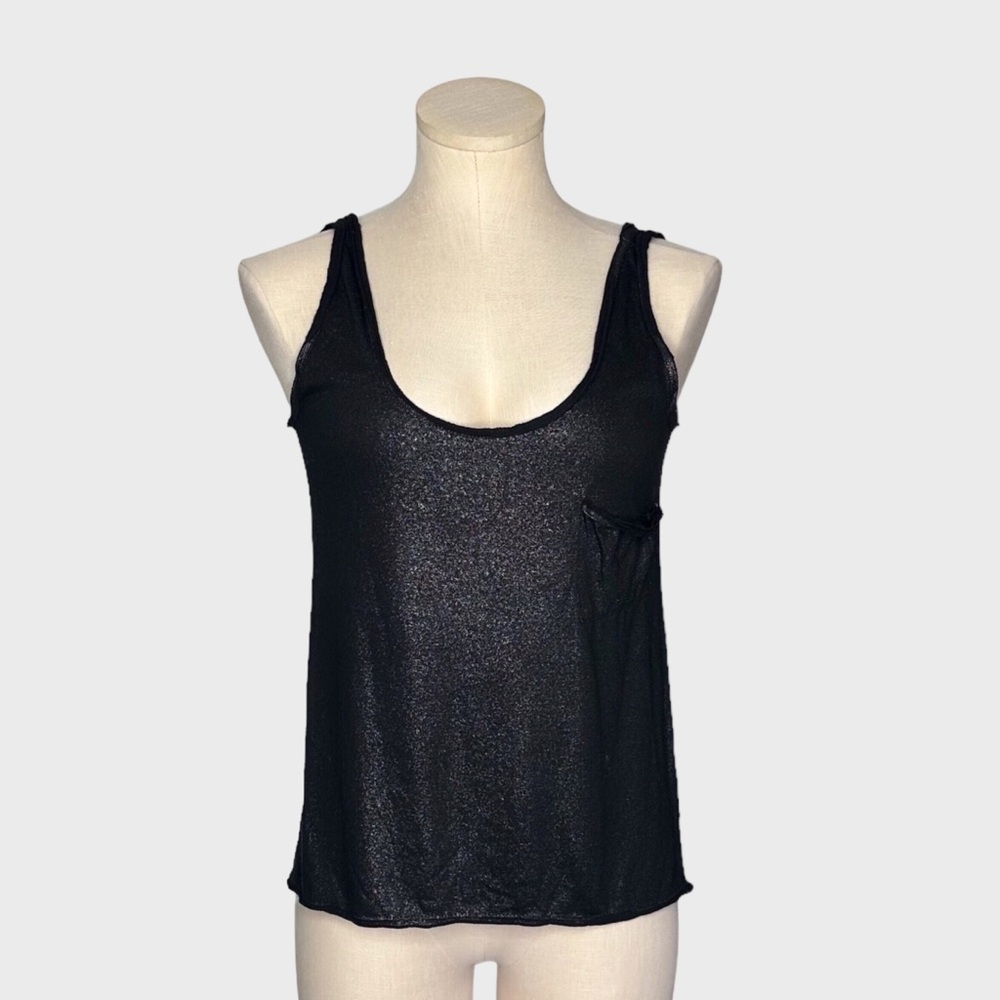 Silence + Noise Metallic Sheer Pocket Tank Top‎